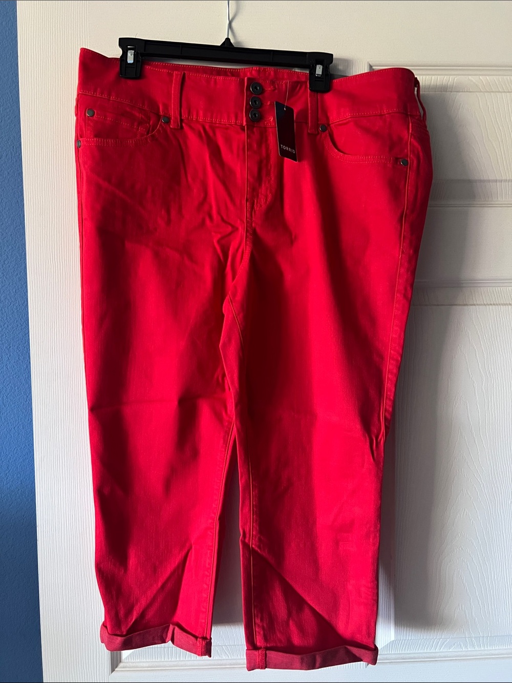 torrid Bright Red Cropped Jeans - 4th of July ready